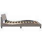 vidaXL Bettgestell mit Kopfteil Taupe 180x200 cm Stoff vidaXL Bettgestell mit Kopfteil Taupe 180x200 cm Stoff