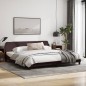 vidaXL Bettgestell mit Kopfteil Dunkelbraun 200x200 cm Stoff vidaXL Bettgestell mit Kopfteil Dunkelbraun 200x200 cm Stoff
