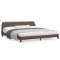 vidaXL Bettgestell mit Kopfteil Braun 200x200 cm Kunstleder vidaXL Bettgestell mit Kopfteil Braun 200x200 cm Kunstleder