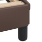 vidaXL Bettgestell mit Kopfteil Braun 200x200 cm Kunstleder vidaXL Bettgestell mit Kopfteil Braun 200x200 cm Kunstleder