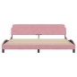 vidaXL Bettgestell mit Kopfteil Rosa 200x200 cm Samt vidaXL Bettgestell mit Kopfteil Rosa 200x200 cm Samt