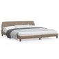 vidaXL Bettgestell mit Kopfteil Cappuccino-Braun 200x200 cm Kunstleder vidaXL Bettgestell mit Kopfteil Cappuccino-Braun 200x200 cm Kunstleder