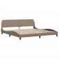 vidaXL Bettgestell mit Kopfteil Cappuccino-Braun 200x200 cm Kunstleder vidaXL Bettgestell mit Kopfteil Cappuccino-Braun 200x200 cm Kunstleder