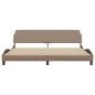 vidaXL Bettgestell mit Kopfteil Cappuccino-Braun 200x200 cm Kunstleder vidaXL Bettgestell mit Kopfteil Cappuccino-Braun 200x200 cm Kunstleder