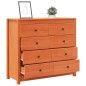 vidaXL Beistellschrank Wachsbraun 100x40x90 cm Massivholz Kiefer vidaXL Beistellschrank Wachsbraun 100x40x90 cm Massivholz Kiefer