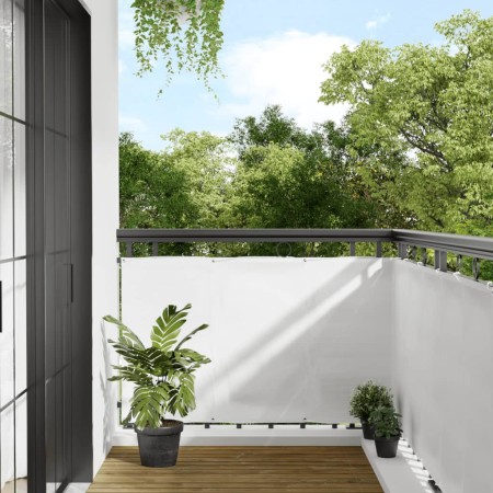 vidaXL Balkon-Sichtschutz Weiß 90x800 cm 100 % Polyester-Oxford