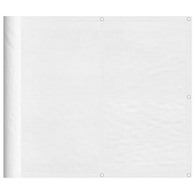 vidaXL Balkon-Sichtschutz Weiß 90x800 cm 100 % Polyester-Oxford