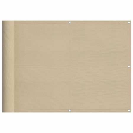 vidaXL Balkon-Sichtschutz Beige 75x700 cm 100 % Polyester-Oxford