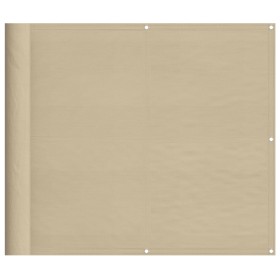 vidaXL Balkon-Sichtschutz Beige 90x700 cm 100 % Polyester-Oxford