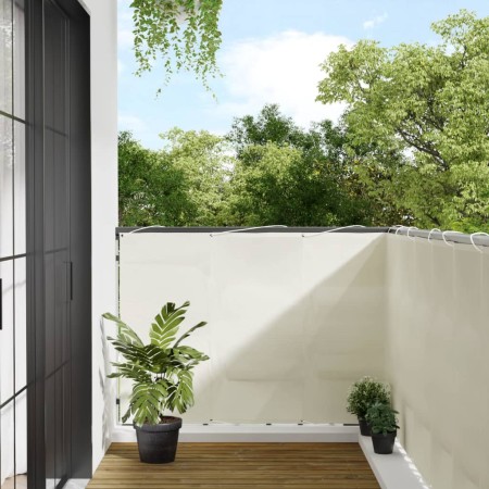 vidaXL Balkon-Sichtschutz Creme 120x800 cm 100 % Polyester-Oxford