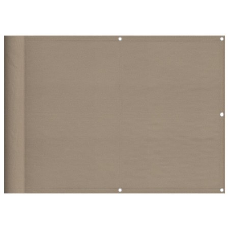 vidaXL Balkon-Sichtschutz Taupe 75x800 cm 100 % Polyester-Oxford