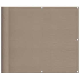 vidaXL Balkon-Sichtschutz Taupe 90x800 cm 100 % Polyester-Oxford