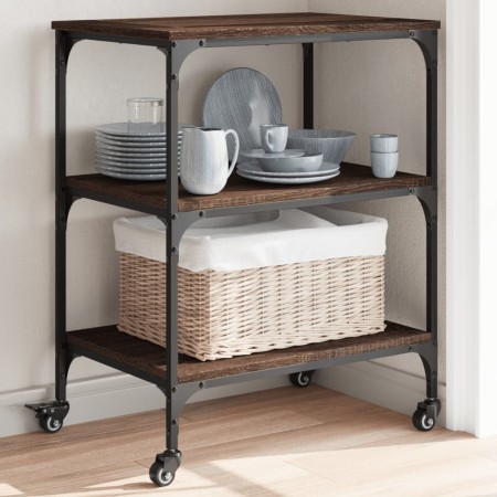 vidaXL Küchenwagen Braun Eichen-Optik 60x41x76 cm Holzwerkstoff