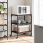 vidaXL Küchenwagen Braun Eichen-Optik 60x41x76 cm Holzwerkstoff vidaXL Küchenwagen Braun Eichen-Optik 60x41x76 cm Holzwerkstoff
