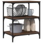 vidaXL Küchenwagen Braun Eichen-Optik 60x41x76 cm Holzwerkstoff vidaXL Küchenwagen Braun Eichen-Optik 60x41x76 cm Holzwerkstoff