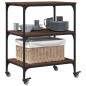 vidaXL Küchenwagen Braun Eichen-Optik 60x41x76 cm Holzwerkstoff vidaXL Küchenwagen Braun Eichen-Optik 60x41x76 cm Holzwerkstoff