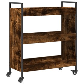 vidaXL Küchenwagen Räuchereiche 70x30x82 cm Holzwerkstoff