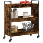 vidaXL Küchenwagen Räuchereiche 70x30x82 cm Holzwerkstoff vidaXL Küchenwagen Räuchereiche 70x30x82 cm Holzwerkstoff