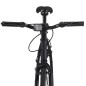 vidaXL Fahrrad mit Festem Gang Schwarz 700c 59 cm vidaXL Fahrrad mit Festem Gang Schwarz 700c 59 cm