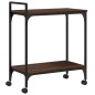 vidaXL Küchenwagen Braun Eichen-Optik 60,5x31x72,5 cm Holzwerkstoff vidaXL Küchenwagen Braun Eichen-Optik 60,5x31x72,5 cm Holzwerkstoff