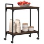 vidaXL Küchenwagen Braun Eichen-Optik 60,5x31x72,5 cm Holzwerkstoff vidaXL Küchenwagen Braun Eichen-Optik 60,5x31x72,5 cm Holzwerkstoff