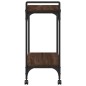 vidaXL Küchenwagen Braun Eichen-Optik 60,5x31x72,5 cm Holzwerkstoff vidaXL Küchenwagen Braun Eichen-Optik 60,5x31x72,5 cm Holzwerkstoff