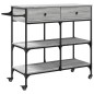 vidaXL Küchenwagen Grau Sonoma 105x42x95 cm Holzwerkstoff vidaXL Küchenwagen Grau Sonoma 105x42x95 cm Holzwerkstoff