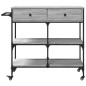 vidaXL Küchenwagen Grau Sonoma 105x42x95 cm Holzwerkstoff vidaXL Küchenwagen Grau Sonoma 105x42x95 cm Holzwerkstoff