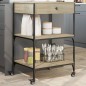 vidaXL Küchenwagen Sonoma-Eiche 60x48x89,5 cm Holzwerkstoff vidaXL Küchenwagen Sonoma-Eiche 60x48x89,5 cm Holzwerkstoff