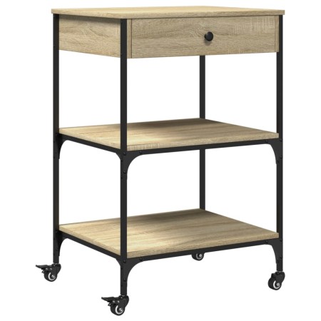 vidaXL Küchenwagen Sonoma-Eiche 60x48x89,5 cm Holzwerkstoff