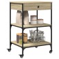 vidaXL Küchenwagen Sonoma-Eiche 60x48x89,5 cm Holzwerkstoff vidaXL Küchenwagen Sonoma-Eiche 60x48x89,5 cm Holzwerkstoff