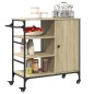 vidaXL Küchenwagen Sonoma-Eiche 87,5x38,5x84,5 cm Holzwerkstoff vidaXL Küchenwagen Sonoma-Eiche 87,5x38,5x84,5 cm Holzwerkstoff