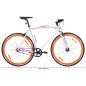 vidaXL Fahrrad mit Festem Gang Weiß und Orange 700c 51 cm vidaXL Fahrrad mit Festem Gang Weiß und Orange 700c 51 cm