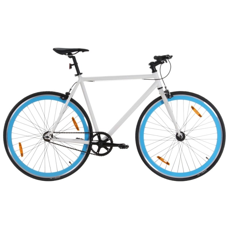 vidaXL Fahrrad mit Festem Gang Weiß und Blau 700c 51 cm vidaXL Fahrrad mit Festem Gang Weiß und Blau 700c 51 cm