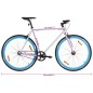 vidaXL Fahrrad mit Festem Gang Weiß und Blau 700c 51 cm vidaXL Fahrrad mit Festem Gang Weiß und Blau 700c 51 cm