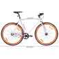 vidaXL Fahrrad mit Festem Gang Weiß und Orange 700c 59 cm vidaXL Fahrrad mit Festem Gang Weiß und Orange 700c 59 cm