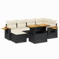 vidaXL 8-tlg. Garten-Sofagarnitur mit Kissen Schwarz Poly Rattan vidaXL 8-tlg. Garten-Sofagarnitur mit Kissen Schwarz Poly Rattan
