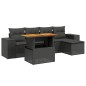 vidaXL 6-tlg. Garten-Sofagarnitur mit Kissen Schwarz Poly Rattan vidaXL 6-tlg. Garten-Sofagarnitur mit Kissen Schwarz Poly Rattan