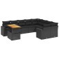vidaXL 10-tlg. Garten-Sofagarnitur mit Kissen Schwarz Poly Rattan vidaXL 10-tlg. Garten-Sofagarnitur mit Kissen Schwarz Poly Rattan