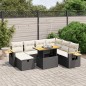 vidaXL 8-tlg. Garten-Sofagarnitur mit Kissen Schwarz Poly Rattan vidaXL 8-tlg. Garten-Sofagarnitur mit Kissen Schwarz Poly Rattan