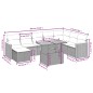 vidaXL 9-tlg. Garten-Sofagarnitur mit Kissen Schwarz Poly Rattan vidaXL 9-tlg. Garten-Sofagarnitur mit Kissen Schwarz Poly Rattan