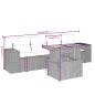 vidaXL 5-tlg. Garten-Sofagarnitur mit Kissen Schwarz Poly Rattan vidaXL 5-tlg. Garten-Sofagarnitur mit Kissen Schwarz Poly Rattan