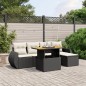vidaXL 6-tlg. Garten-Sofagarnitur mit Kissen Schwarz Poly Rattan vidaXL 6-tlg. Garten-Sofagarnitur mit Kissen Schwarz Poly Rattan
