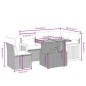 vidaXL 6-tlg. Garten-Sofagarnitur mit Kissen Schwarz Poly Rattan vidaXL 6-tlg. Garten-Sofagarnitur mit Kissen Schwarz Poly Rattan