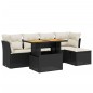 vidaXL 6-tlg. Garten-Sofagarnitur mit Kissen Schwarz Poly Rattan vidaXL 6-tlg. Garten-Sofagarnitur mit Kissen Schwarz Poly Rattan