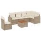 vidaXL 7-tlg. Garten-Sofagarnitur mit Kissen Beige Poly Rattan vidaXL 7-tlg. Garten-Sofagarnitur mit Kissen Beige Poly Rattan