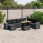 vidaXL 9-tlg. Garten-Sofagarnitur mit Kissen Schwarz Poly Rattan vidaXL 9-tlg. Garten-Sofagarnitur mit Kissen Schwarz Poly Rattan