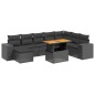 vidaXL 9-tlg. Garten-Sofagarnitur mit Kissen Schwarz Poly Rattan vidaXL 9-tlg. Garten-Sofagarnitur mit Kissen Schwarz Poly Rattan