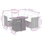 vidaXL 5-tlg. Garten-Sofagarnitur mit Kissen Schwarz Poly Rattan vidaXL 5-tlg. Garten-Sofagarnitur mit Kissen Schwarz Poly Rattan