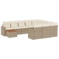 vidaXL 11-tlg. Garten-Sofagarnitur mit Kissen Beige Poly Rattan vidaXL 11-tlg. Garten-Sofagarnitur mit Kissen Beige Poly Rattan